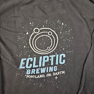Ecliptic Brewing Hoodie Portland Oregon Zip Up Hoodie Beer Breweriana Size Small